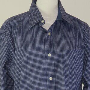 Dockers Men's Checkered Long-Sleeve Button-Up Classic Fit Shirt Size M (C1591)